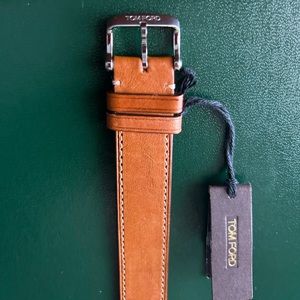Tom Ford Brown Leather Watch Strap